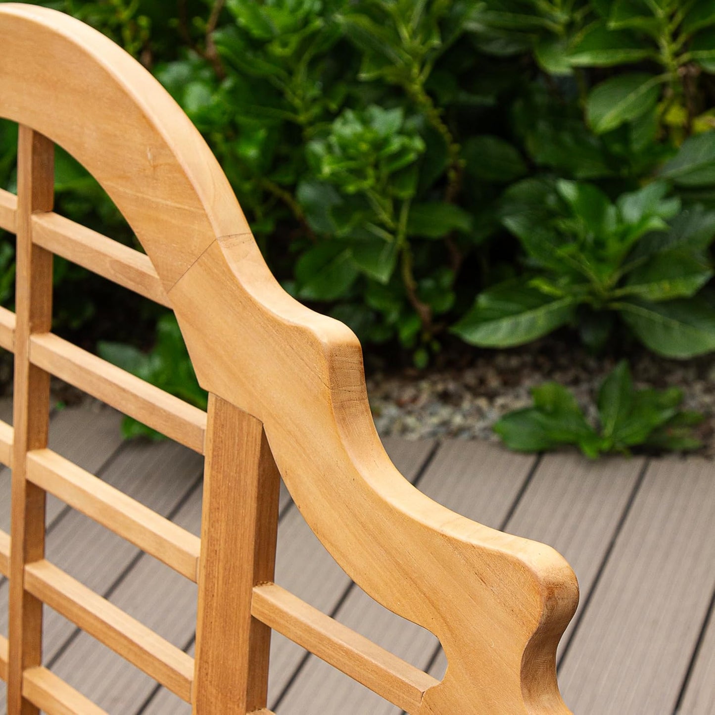 Cambridge Casual Lutyens 5-Foot Teak Wood Outdoor Garden Bench for Patio Furniture, Weather-Resistant, Elegant Seating for Porch, Deck, Lawn, Backyard, and Outdoor Spaces