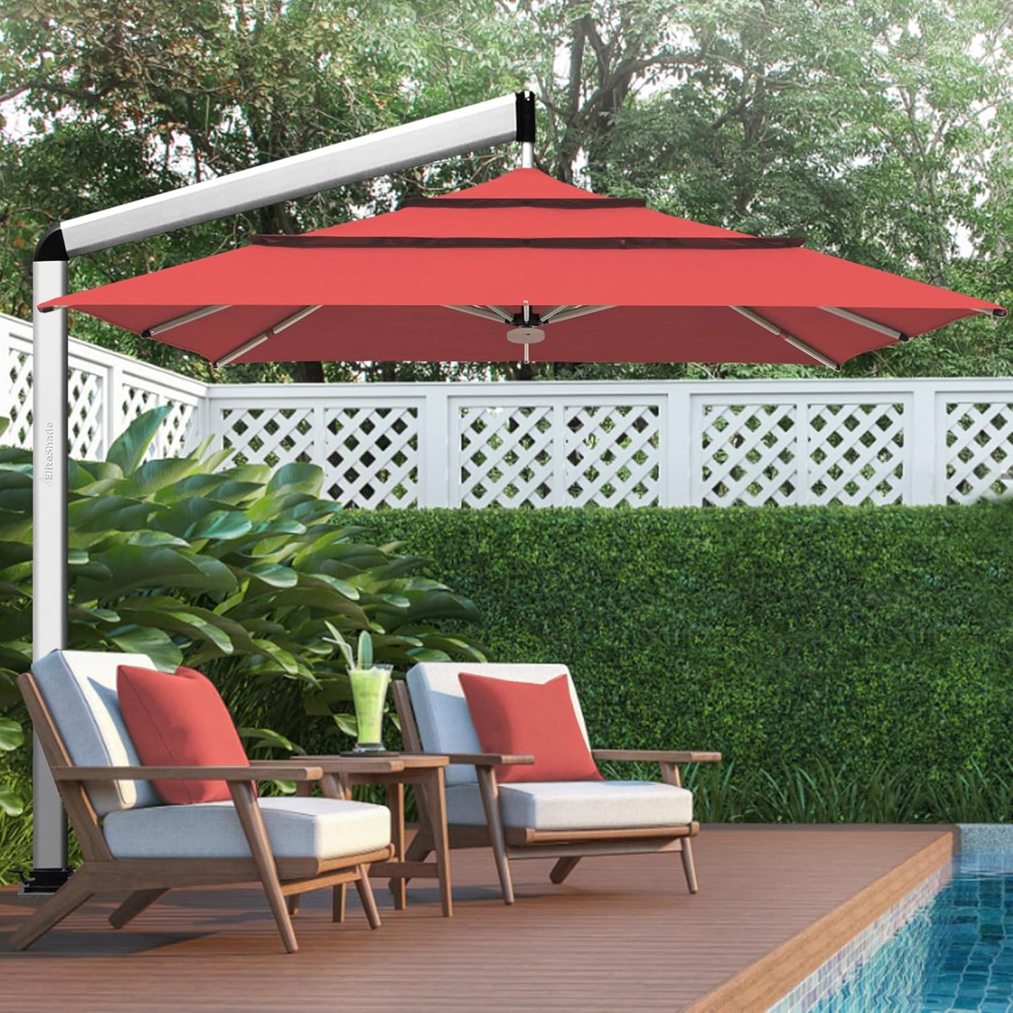 EliteShade USA 10-Year-Non-Fading 9Ft 3 Tiers Market Umbrella Patio Umbrella Outdoor Table Umbrella with Ventilation, Sunflower Yellow