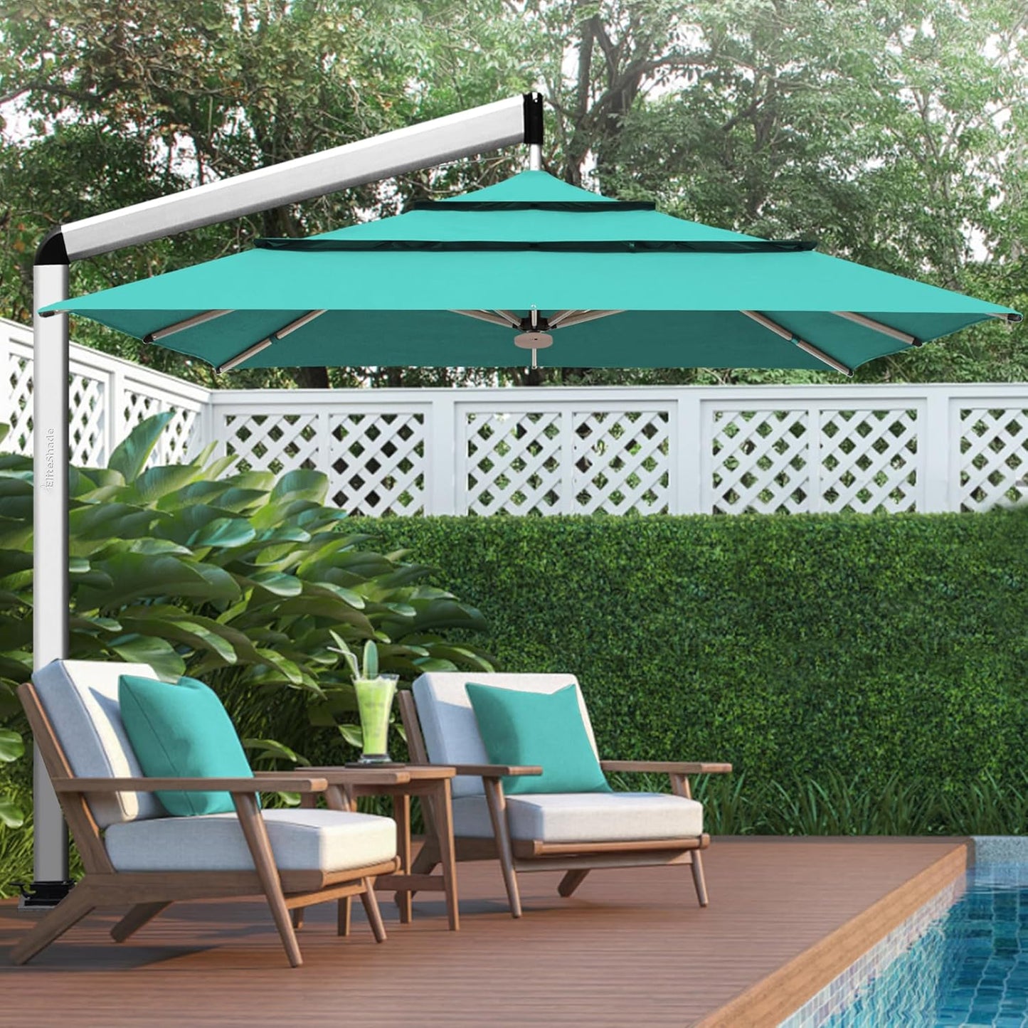 EliteShade USA 10-Year-Non-Fading 9Ft 3 Tiers Market Umbrella Patio Umbrella Outdoor Table Umbrella with Ventilation, Sunflower Yellow